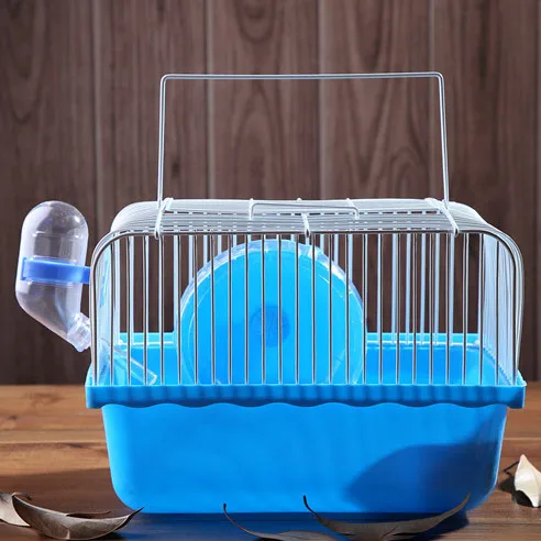 

Factory Wholesale Wire Folding Small Animal Pet Hamster Cage for sale, Pink/brown/blue