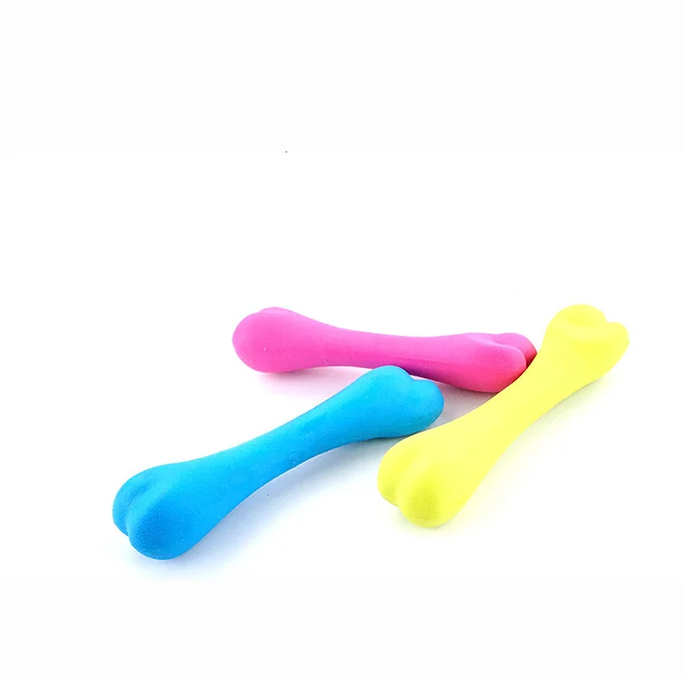 

wholesale nice price mixcolor Color For Baby Dog Bone Shape Rubber TPR Dog Chew Interactive Toy