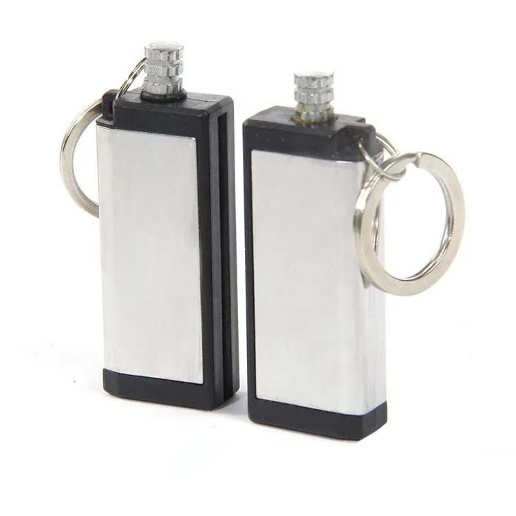 

High quality striker lighters with key pendant Match Flint Fire Lighter Kerosene Oil Gas Stainless Steel Keychain Camping Tool, Silver