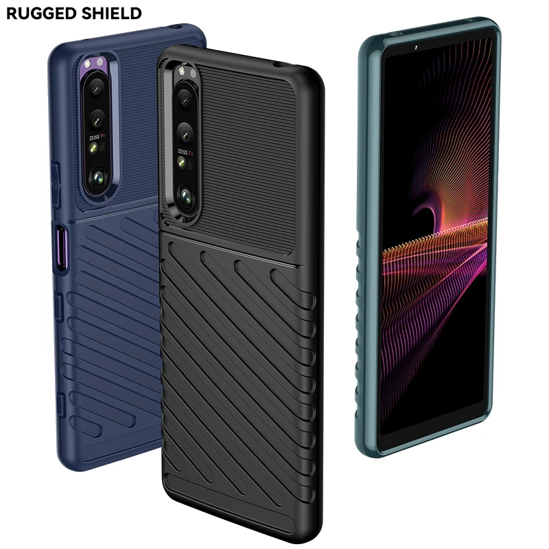 

Rugged Shield 2021 High Quality Design Shockproof TPU Mobile Back Cover For sony xperia 1 III IV phone case