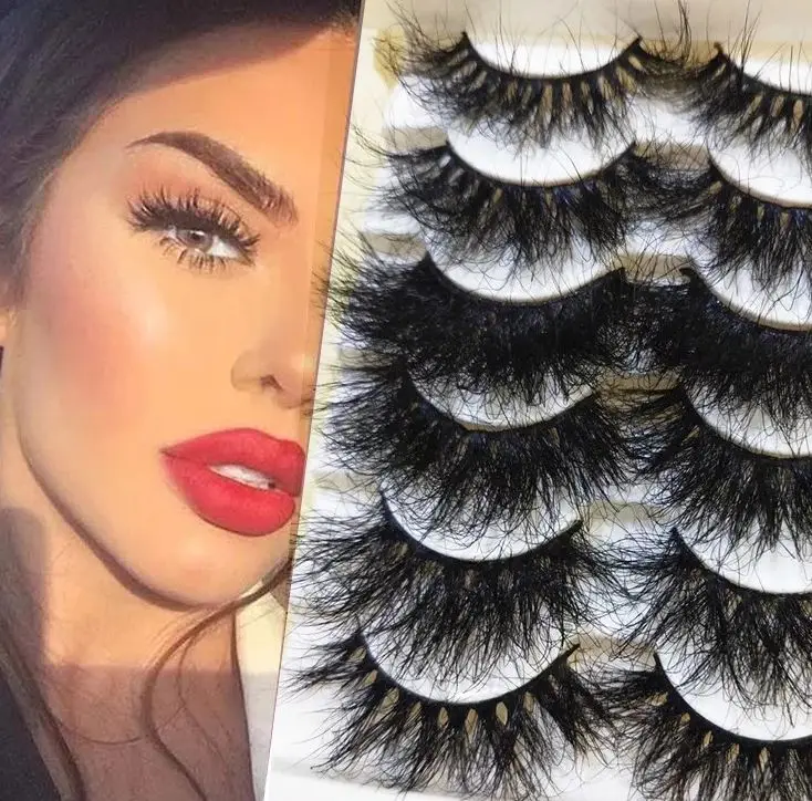 

Wholesale Mink Lahes 3d Mink Eyelashes 25 mm 3d mink eyelash 25mm handmade 3d 5d fluffy strip eyelashes, Natural black mink eyelashes