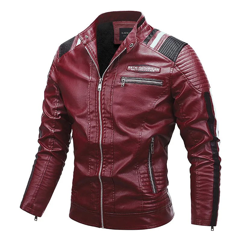 

Hot Sale Leather Windproof Jackets Waterproof PU men's jackets & coats