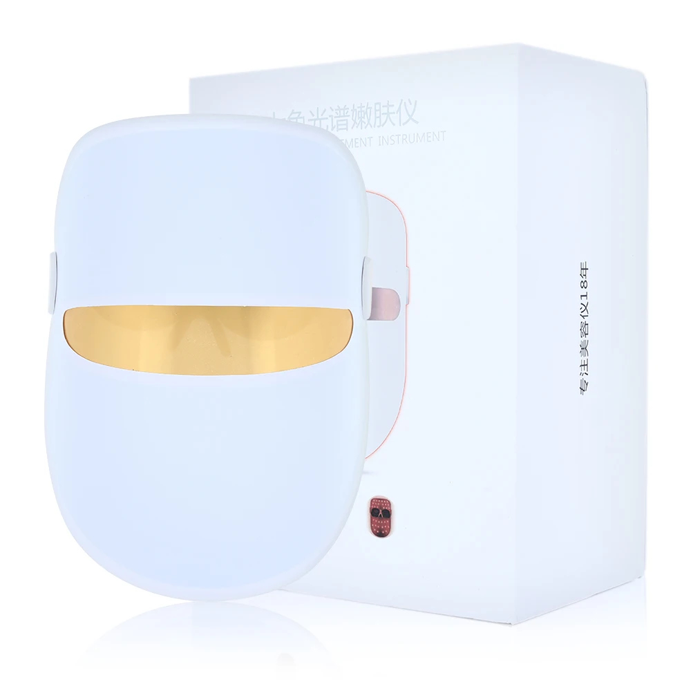 

Reduce Wrinkle Whiten Shrink LED Photon Face Mask Facial 7 Colors Light Therapy Electroporation Skin Rejuvenation Beauty Device