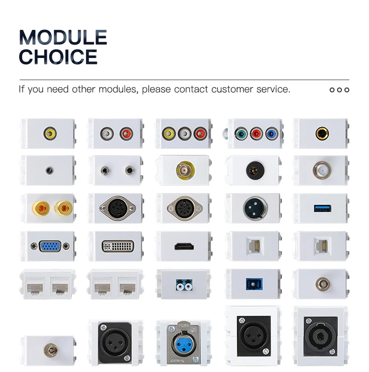 Small American Standard multi module electrical open floor socket