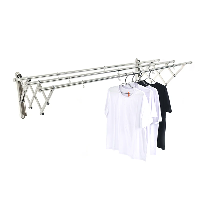 

stainless steel clothes drying rack cloth dryer hanger foldable clothes-hanger wall clothes racks mounted