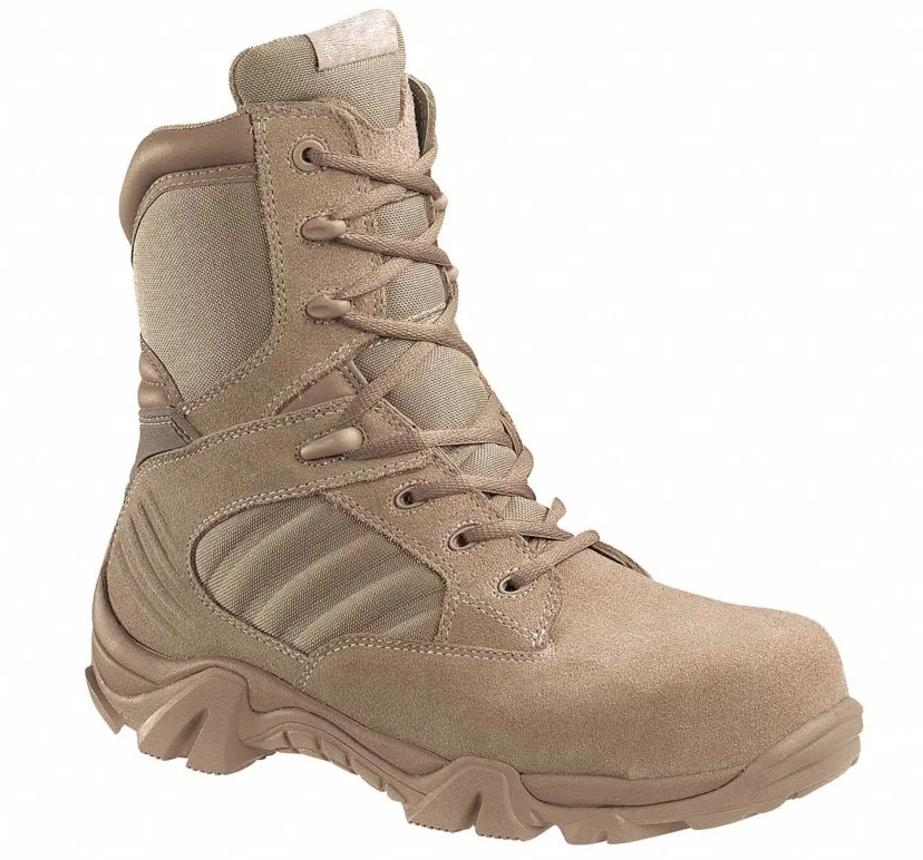 

Composite tactical military style safety boots for army, White