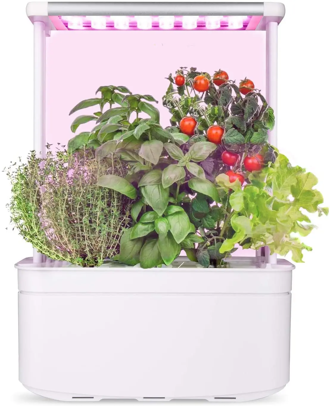 

smart hydroponics grow plant vegetable home garden system, White