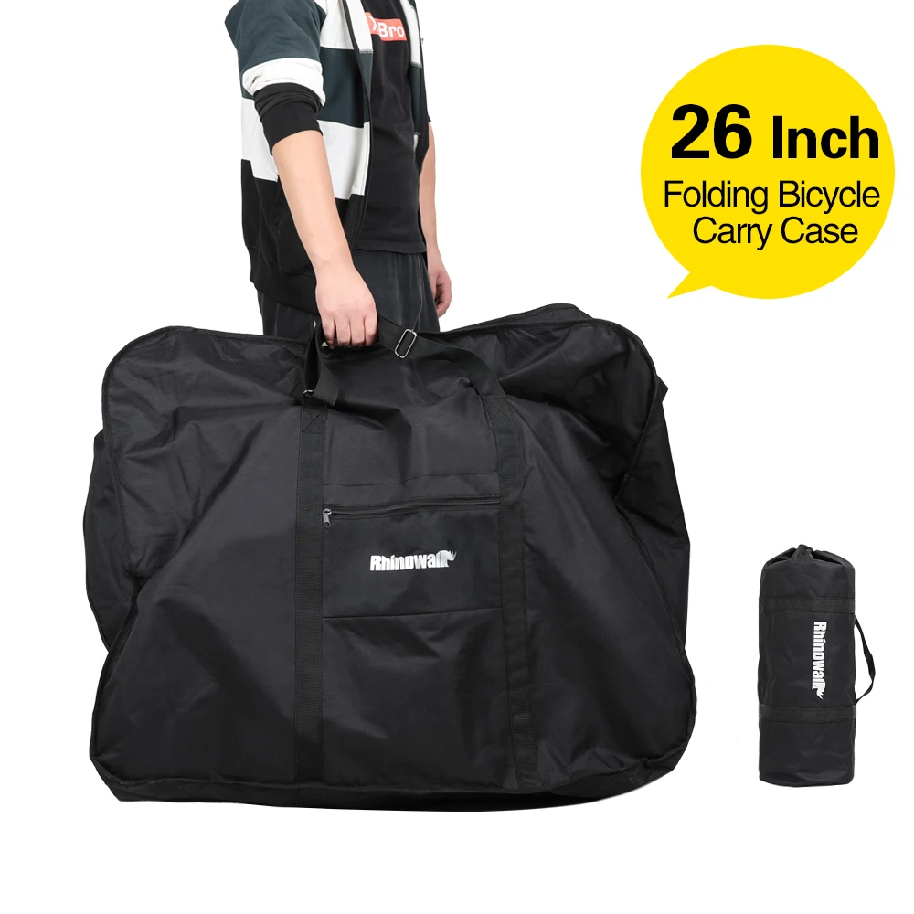 

Rhinowalk 26-27 Inch Rhinowalk Folding Bike Travel Bag, Bicycle Carry Case for Transport,Air Travel, Black