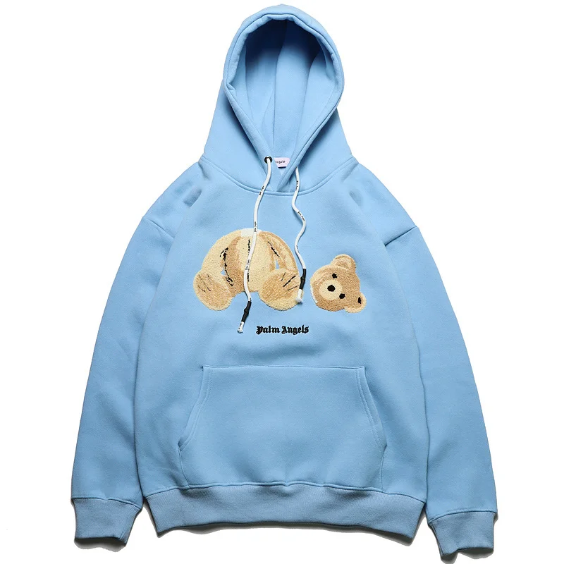 

Over Size Screen Print Bear Hoodie Women Loose Drop Shoulder Cute Hoodies for Girls, Customized color
