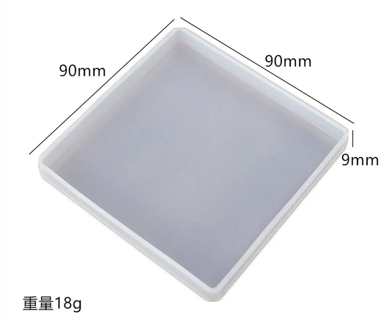 

Y1320 DIY Epoxy Resin Silicone Square Coaster Mold Coaster Holder Mold, White