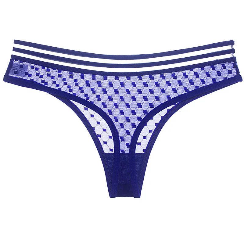 

2020 Ladies Sexy Underwear Bule See-through Underwear Sexy Lingerie Underwear Briefs Thong, Picture