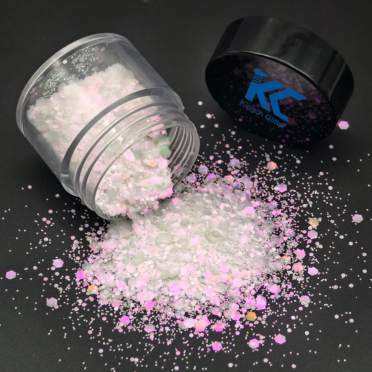 Hot Selling Wholesale High Quality Gradual Change Iridescent  Glitter  Polyester Chunky Glitter  for Nail Face Body and Crafts