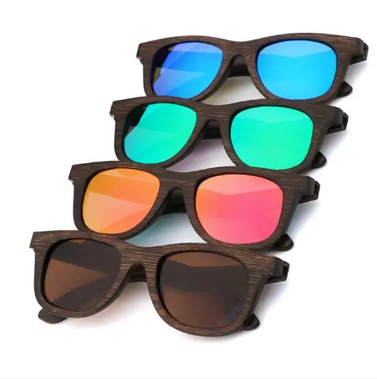 

Fashion Kids Polarized Sunglasses Boy Girls Handmade Wood Bamboo sun Glasses UV400