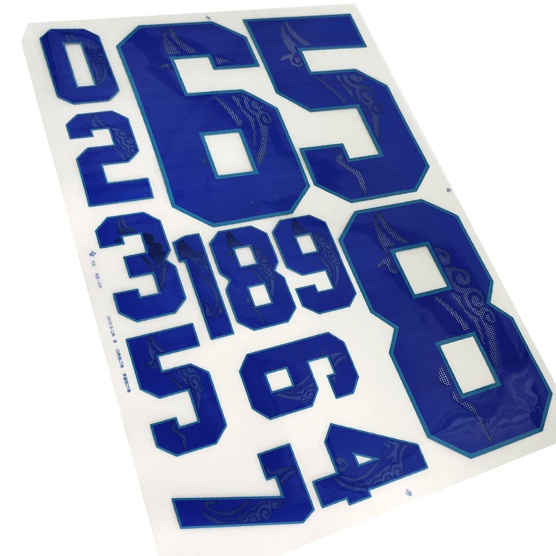 Heat Press Clothing Football Jersey Numbers High Quality Heat Transfer