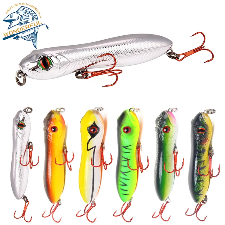 

10cm 16g Saltwater Freshwater rattle sound louder Topwater pencil Fishing Lure Super Spook