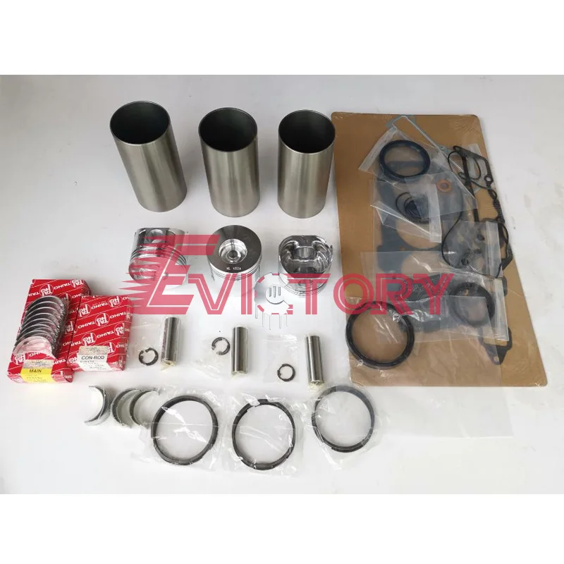 

For Yanmar 3TN82E 3TNE82 3TNE82A piston ring + liner + bearing + gasket rebuild overhaul kit valve guide