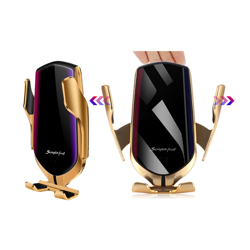 

Factory Direct Sales R1Car Cellphone Holder with Charger Wireless Charger Holder