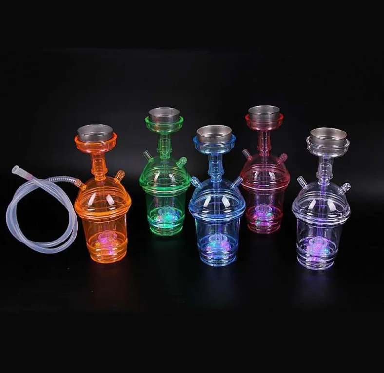 

Portable Led light shisha Hookah cup for car Chicha travel Smoking shisha Hookah New sheesha Hookah, Various color selection