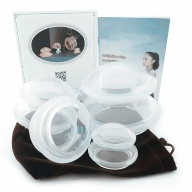 
Traditional Chinese Premium Transparent Massage Therapy Anti Cellulite Silicone Cupping Set for Neck Face Body Massage 