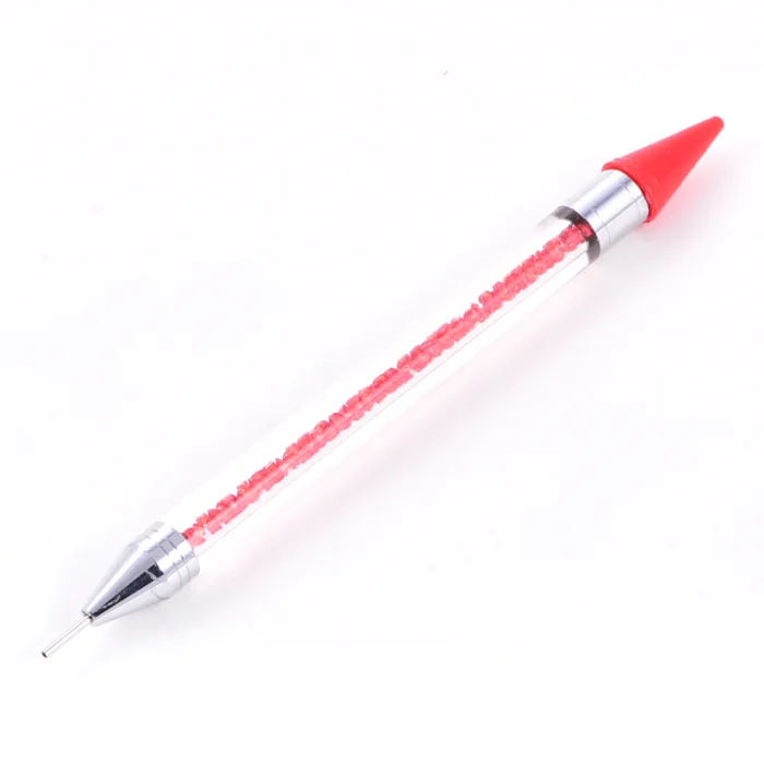 Factory Nail Rhinestones Pick up Pencil Dual Ended Wax Dotting Pencil 2 Head Wax Picker Pencil for Manicure