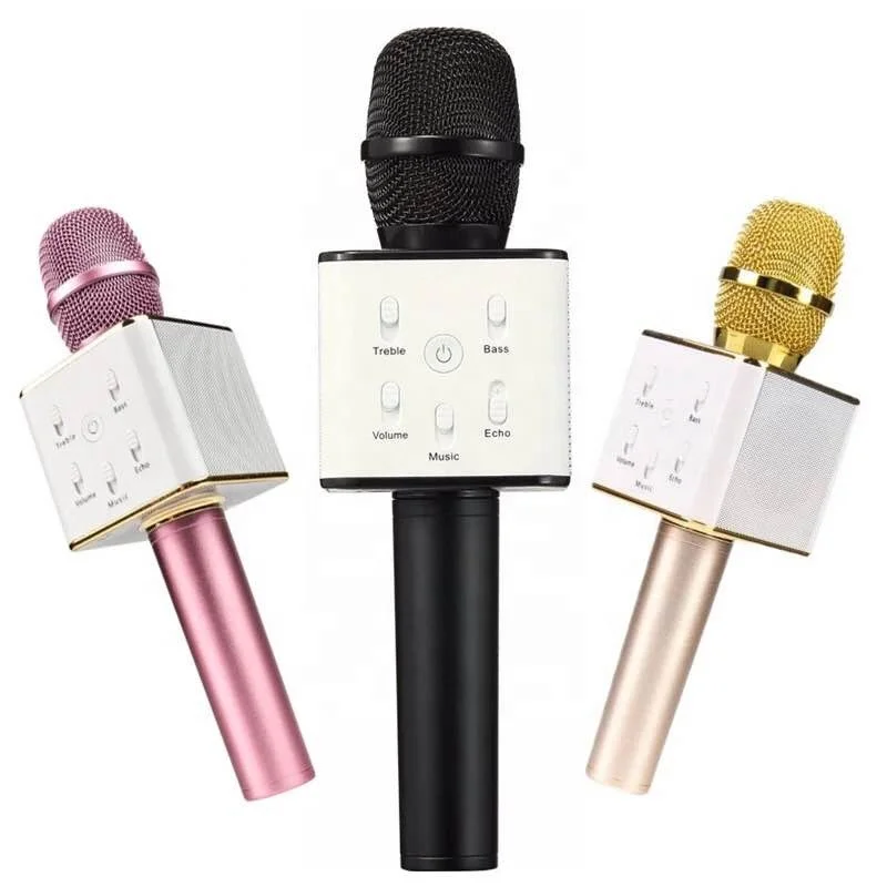 

Q7 Family KTV Q7 WS858 WS1816 Handheld Blue tooth Microphone Kids Microphone For Smart Q7 Wireless Karaoke Microphone