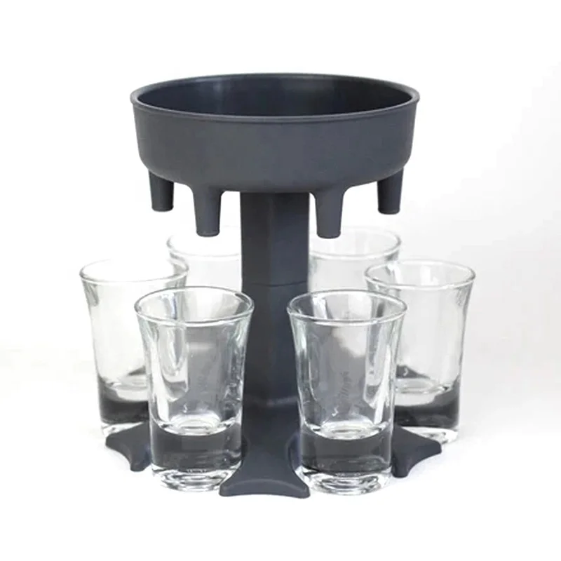

Mintiml Shotaide Glass Juice Drinking Games 6 Way Shot Glass Dispenser Holder Drop Shipping, Blue