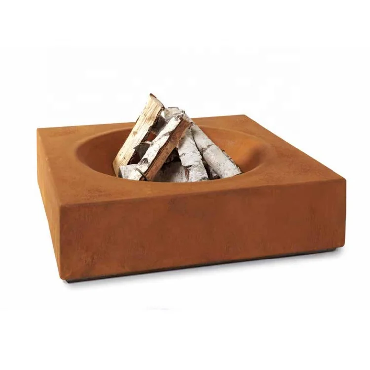 

Decorative&Warmth Modern Design Outdoor Art Corten Steel Fire Pit