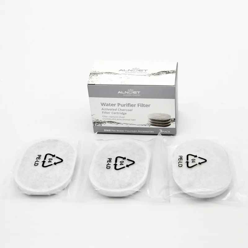 

Coconut shell activated charcoal filter element for cat water fountain