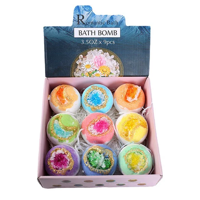 

AH Wholesale Bath Bomb Vagen Organic Essential Oil Bath Bomb Fizzy Gift Set for Christmas Halloween
