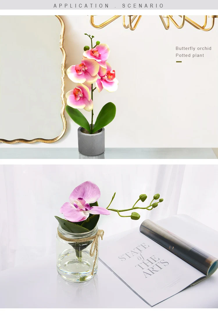 Best Prices Artificial Bonsai Wedding Decorative phalaenopsis butterfly orchid