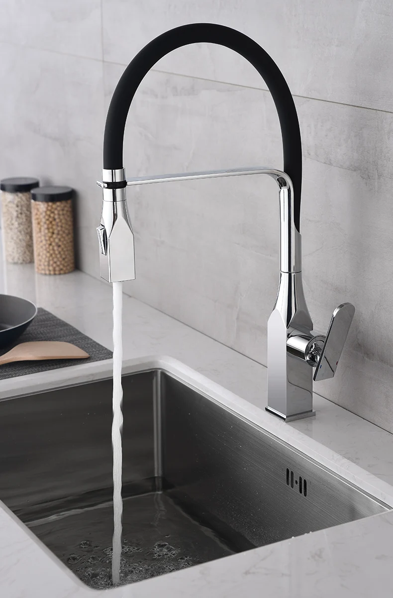 Easy Tall Pull Down Single Handle Sink water Faucet Kitchen Tap Mixer