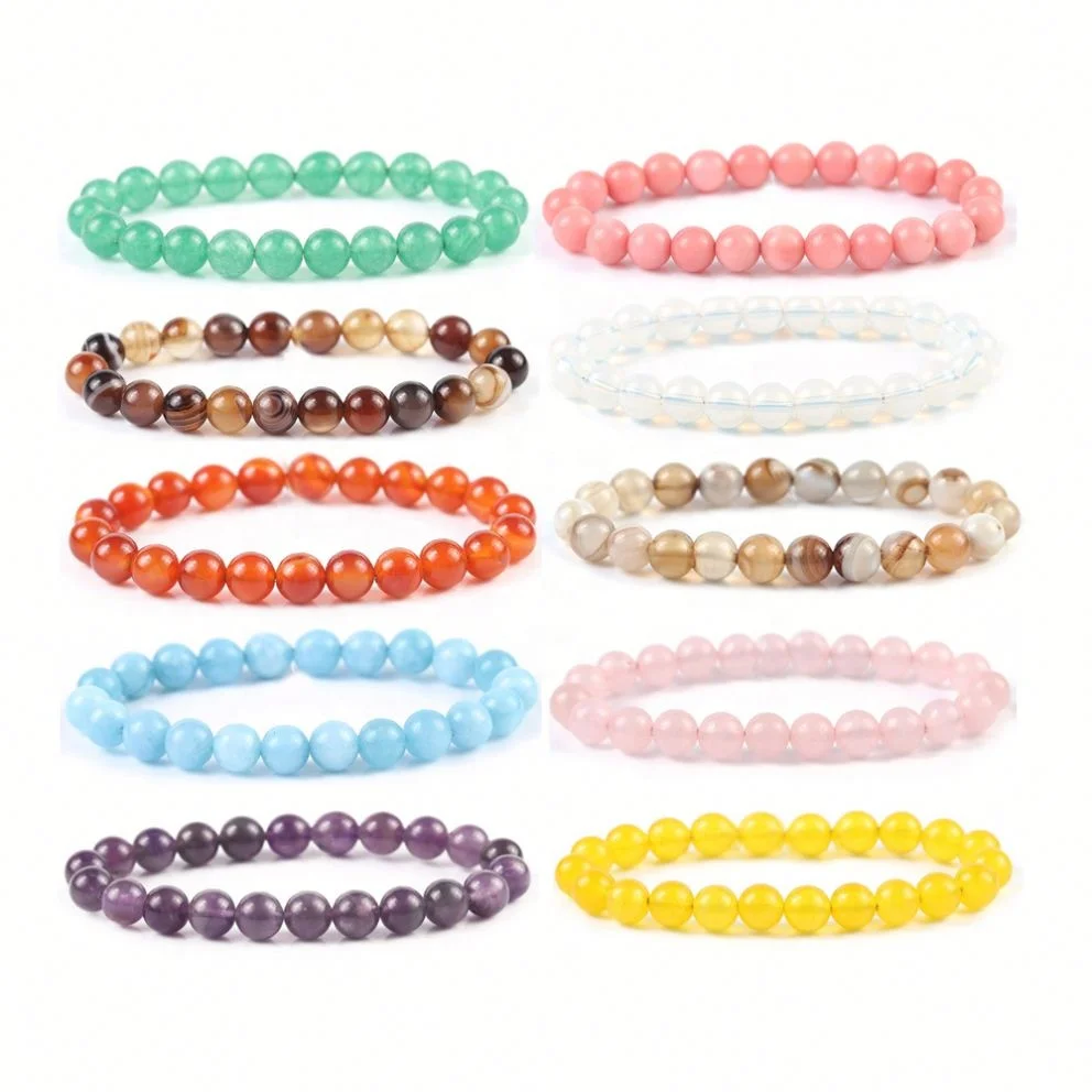 

Simple Natural Stone Bracelet Fashion Classic Unisex Bracelet, Multi-color optional