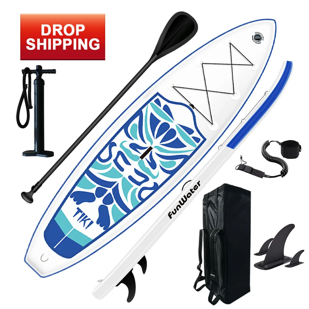 

FUNWATER drop shipping sup paddle board inflatable paddle sup board surf paddle board made in china, Blue and pink