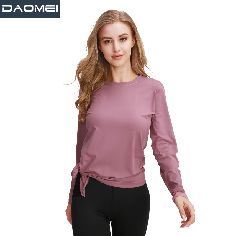 

Customized Logo Blank Women Yoga Top Plain Fitness Tshirts Workout Running Sportswear
