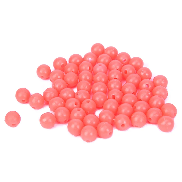 

WEIHE 8*8mm 1000pcs/bag fish tools circular red plastic block bead carp fishing lure accessories