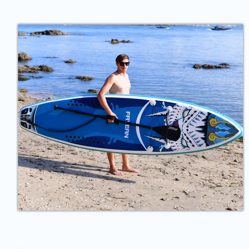 

2021 new design inflatable sup stand up paddle board surf inflatable paddle board surfing board with leash, Customized color