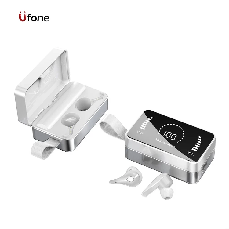 

Ufone Touch Control Ipx7 Waterproof Earphone Earbuds Headset With Mirror Appearance Display Wireless Tws, Black