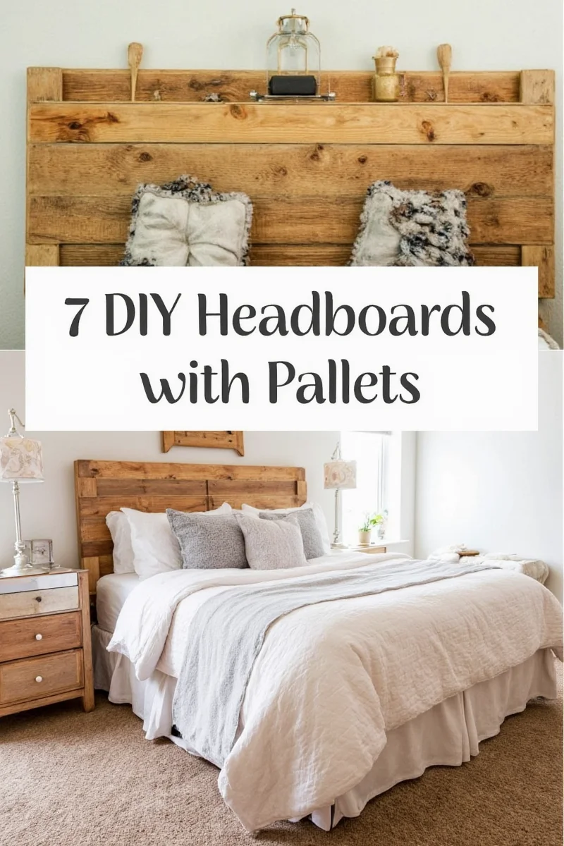 DIY Pallet Headboard Idea 1
