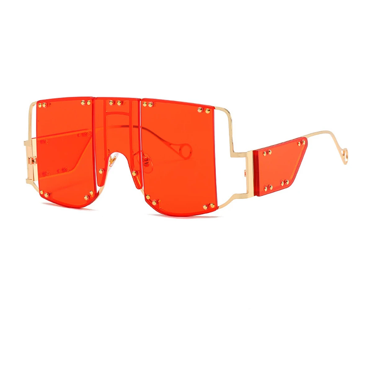 

2020 fashion newest oversized vintage big frame square lens one piece luxury sunglasses