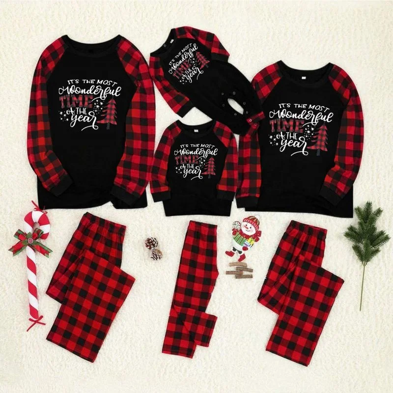 

Christmas Pajamas Custom Print Adult Onsie PJS Pyjamas Family Kids Women Matching Custom Print Family Christmas Pajamas Sets, Customized color