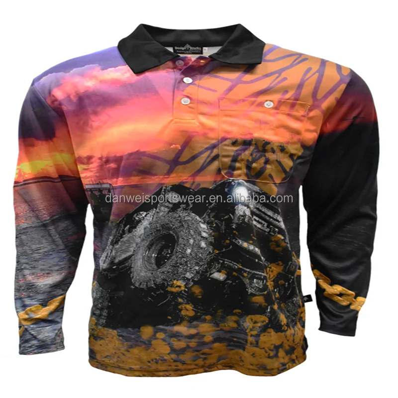 

polo collar unisex games sportswear custom fishing shirt tee