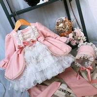 

baby girls dresses long sleeve vintage spanish retro ruffles lolita wholesale children's clothes ready made