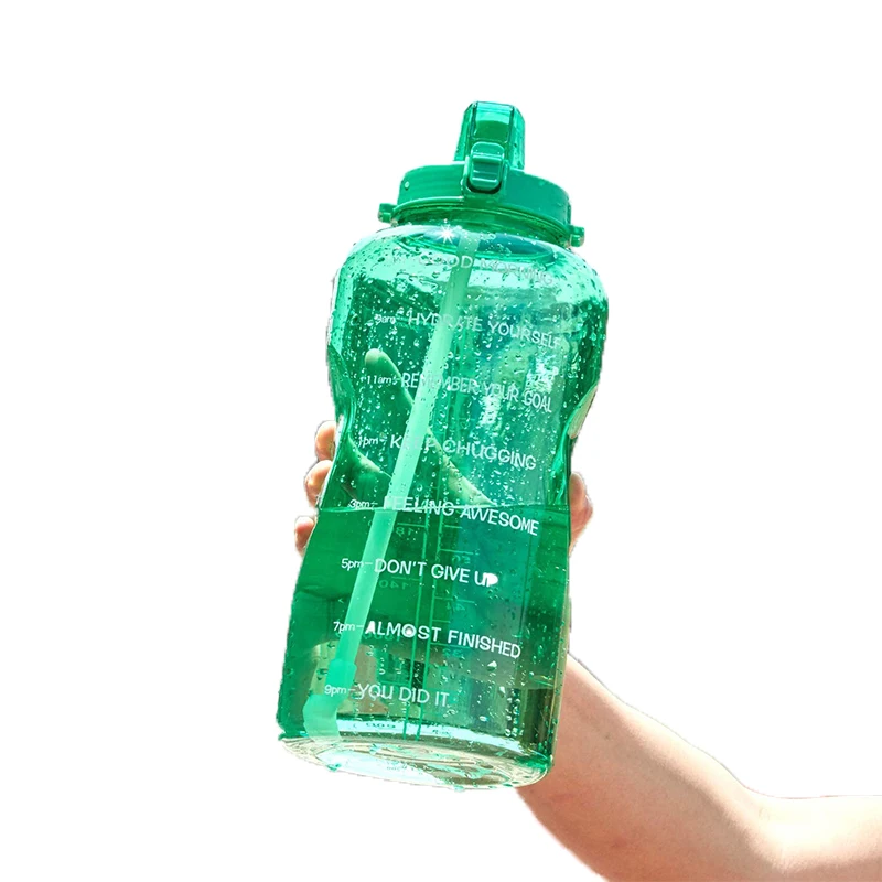 

Everich 1 Gallon Big Fitness Gym Sports Plastic Cold Water Bottle Frosted Water Jug with Large Capacity Customize Logo, Customized color