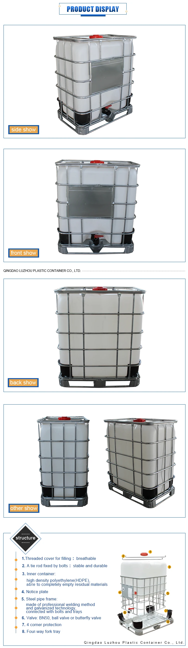 Galvanized Steel Frame 500 Liter Ibc Water Tank 500l Ibc Tote Tank ...