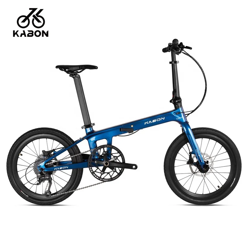 

KABON 2022 New 20 inches wheel folding bicycle light weight carbon fiber folding bike mini folding carbon frame road bike, Black/black red/black blue/chameleon