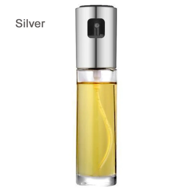 

Push-type Oil Control Bottle Barbecue Spray Oil Bottle Barbecue Pot Seasoning Bottle Oil Spray for Salad BBQ Kitchen Baking, Silver