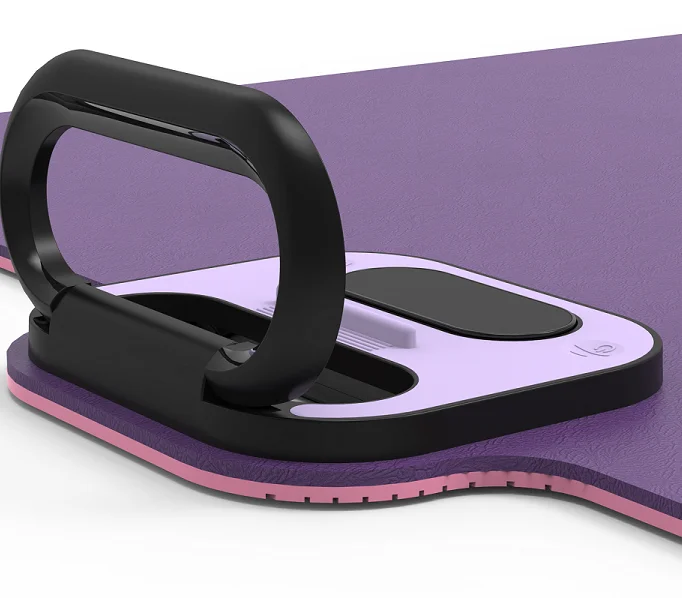 

Wholesale Fitness equipment timing yoga mat 6mm Custom logo color with Mobile phone holder