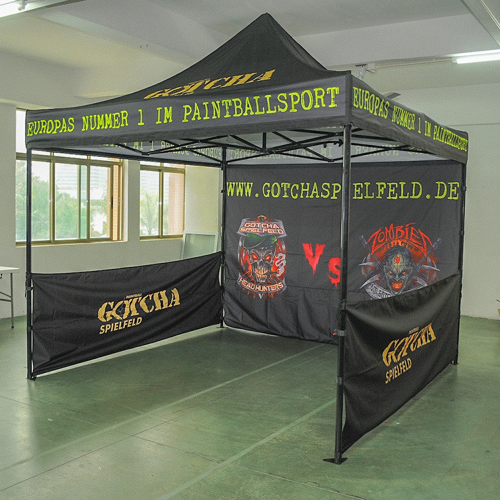 

FunFishing Portable trade show tent 10x10 custom graphics printed exhibition canopy tent for advertising