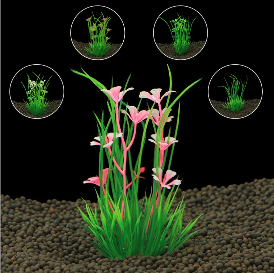

New  artificial underwater plants aquarium fish tank decoration green purple water grass viewing decorations, Such as pictures