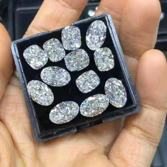 

7X10.5 D VVS1 Moh's 9.25 Crushed Ice Oval Eecellent Cut Professional Moissanite Factory Since 2007 Supplier Pass Moissanite